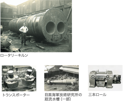 ロータリーキルン/トランスポーター/目黒海軍技術研究所の廻流水槽（一部）/三本ロール
